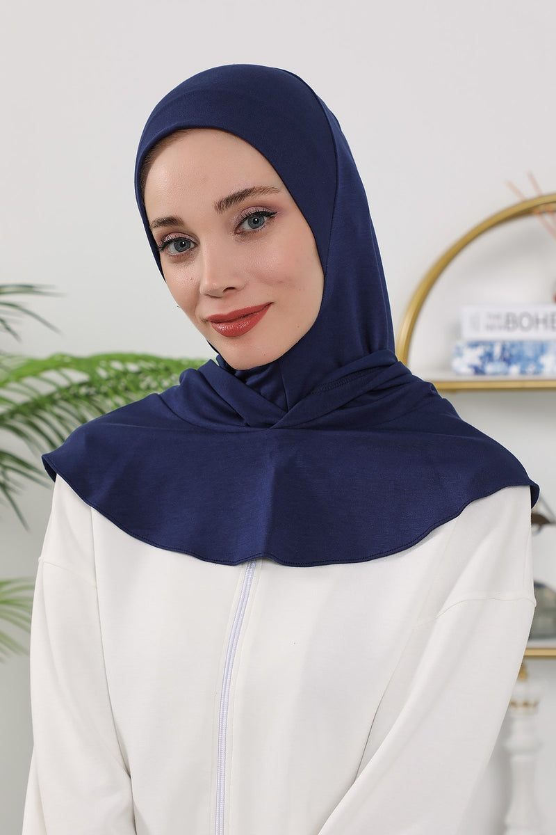 Full Coverage Instant Women Bonnet, All Season Ready-to-Wear Hijab Bonnet with Neck Coverage,B-89O