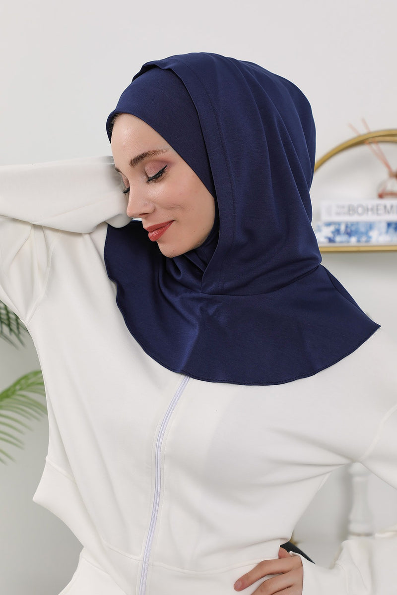 Full Coverage Instant Women Bonnet, All Season Ready-to-Wear Hijab Bonnet with Neck Coverage,B-89O