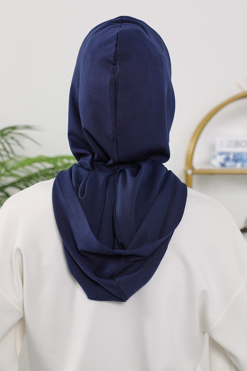 Full Coverage Instant Women Bonnet, All Season Ready-to-Wear Hijab Bonnet with Neck Coverage,B-89O