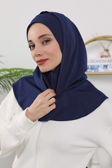 Full Coverage Instant Women Bonnet, All Season Ready-to-Wear Hijab Bonnet with Neck Coverage,B-89O