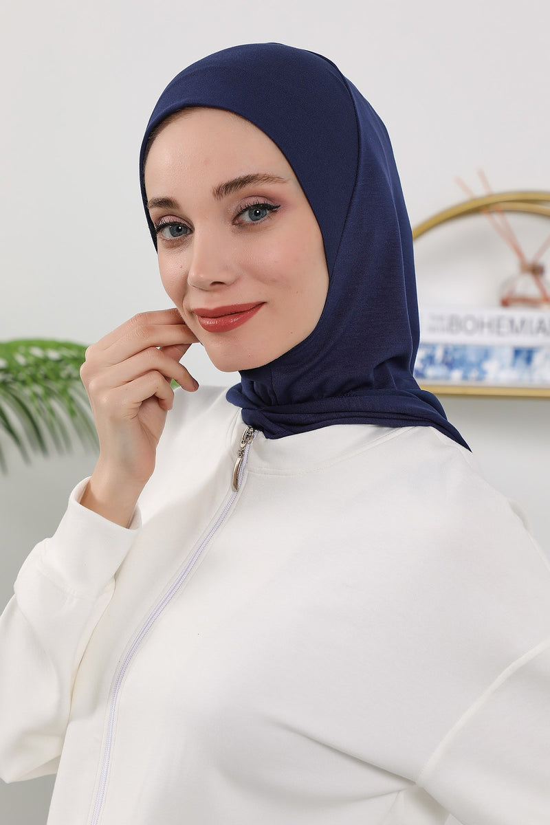 Full Coverage Instant Women Bonnet, All Season Ready-to-Wear Hijab Bonnet with Neck Coverage,B-89O
