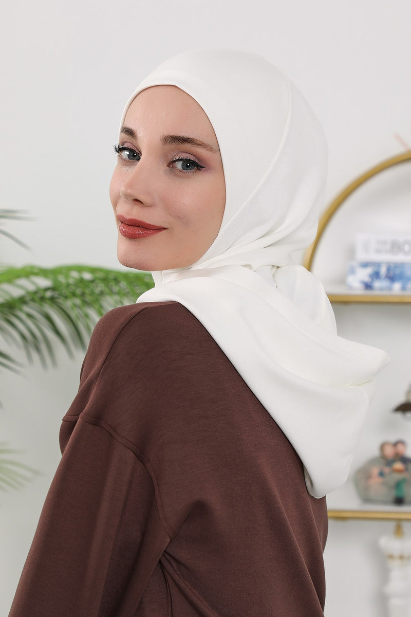 Full Coverage Instant Women Bonnet, All Season Ready-to-Wear Hijab Bonnet with Neck Coverage,B-89O