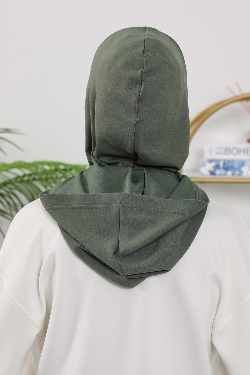 Full Coverage Instant Women Bonnet, All Season Ready-to-Wear Hijab Bonnet with Neck Coverage,B-89O