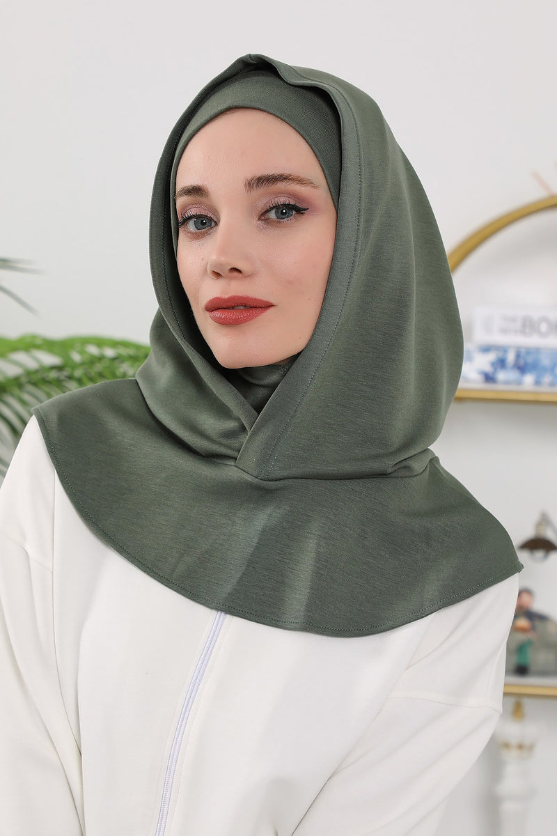 Full Coverage Instant Women Bonnet, All Season Ready-to-Wear Hijab Bonnet with Neck Coverage,B-89O