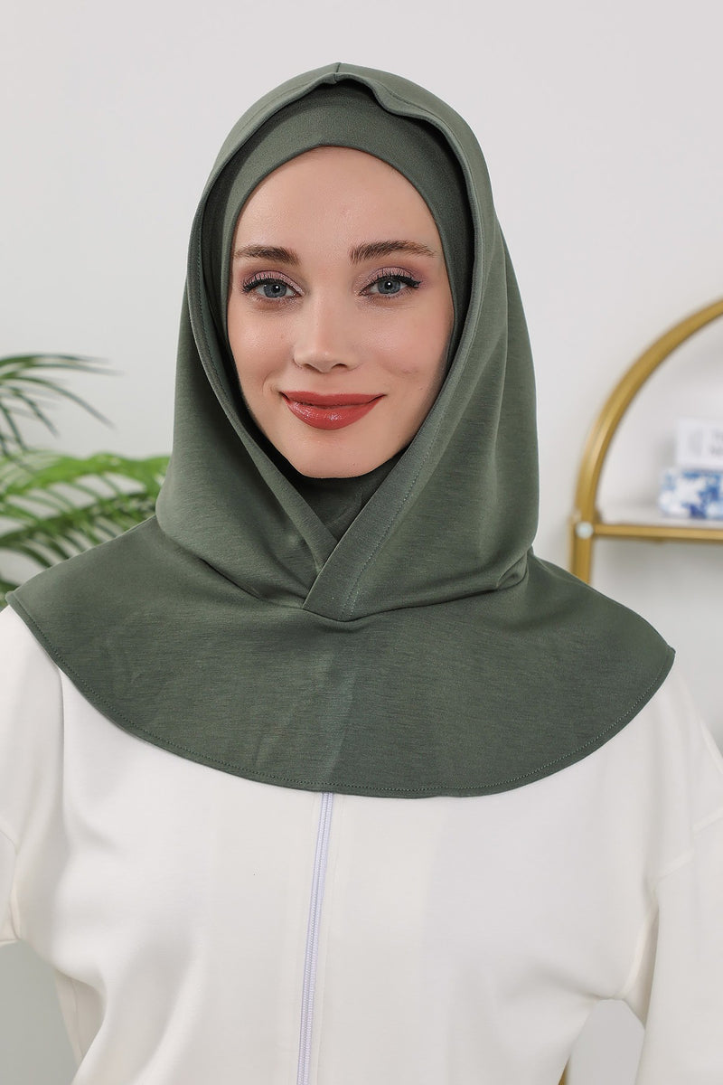 Full Coverage Instant Women Bonnet, All Season Ready-to-Wear Hijab Bonnet with Neck Coverage,B-89O