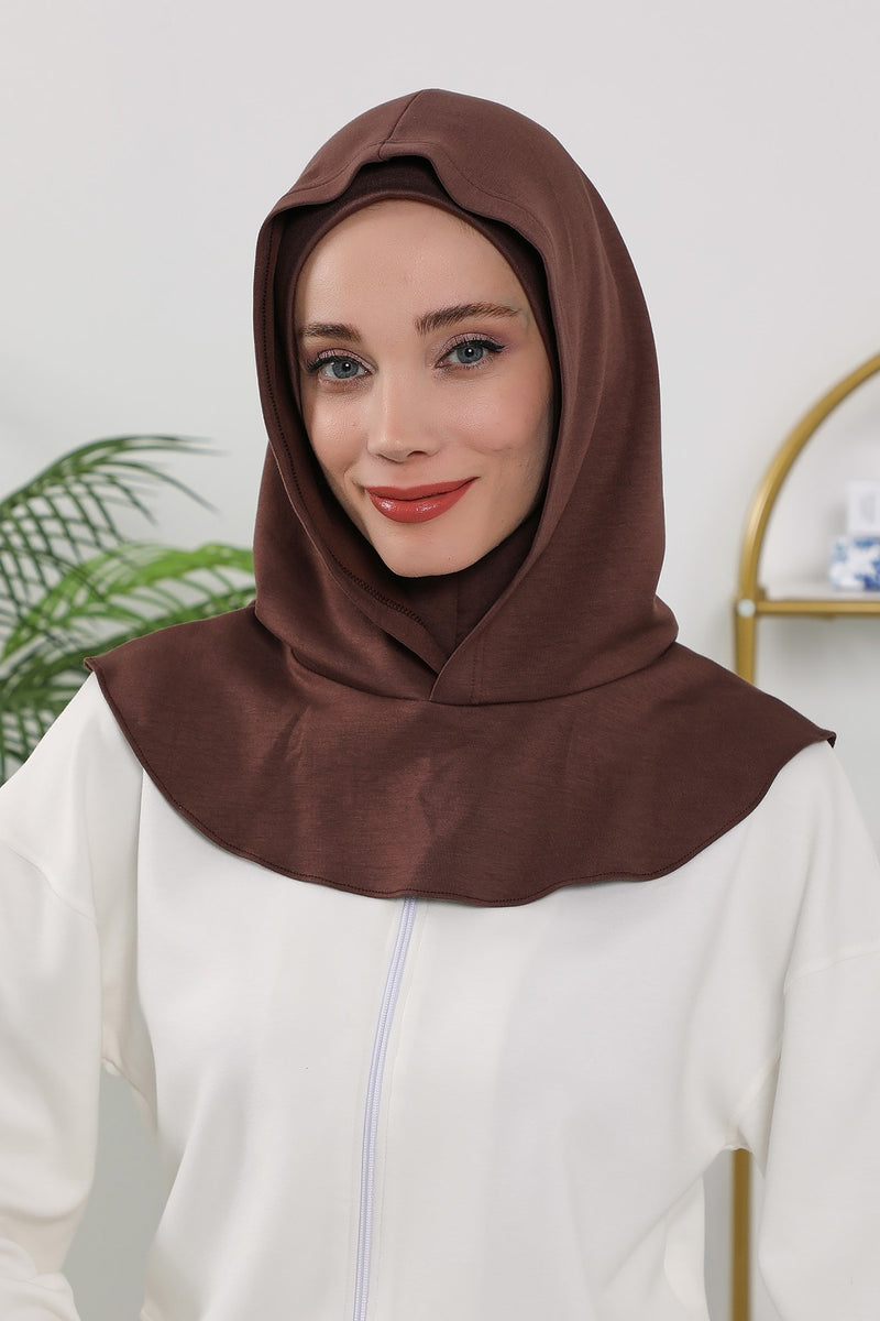Full Coverage Instant Women Bonnet, All Season Ready-to-Wear Hijab Bonnet with Neck Coverage,B-89O