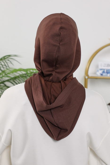 Full Coverage Instant Women Bonnet, All Season Ready-to-Wear Hijab Bonnet with Neck Coverage,B-89O