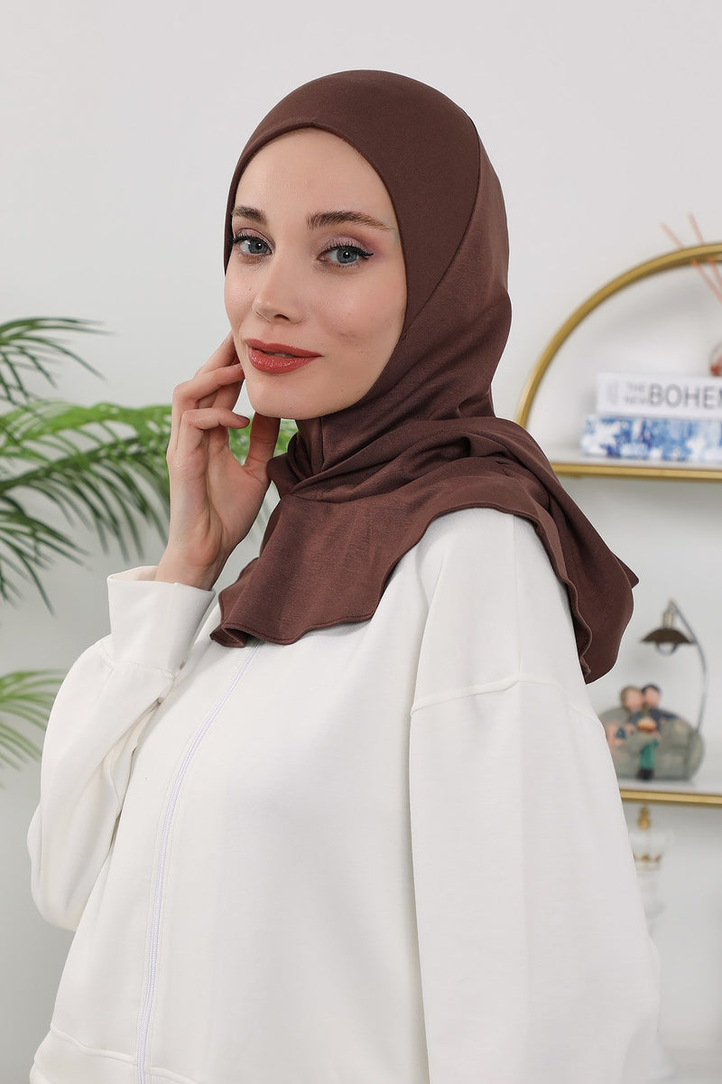 Full Coverage Instant Women Bonnet, All Season Ready-to-Wear Hijab Bonnet with Neck Coverage,B-89O