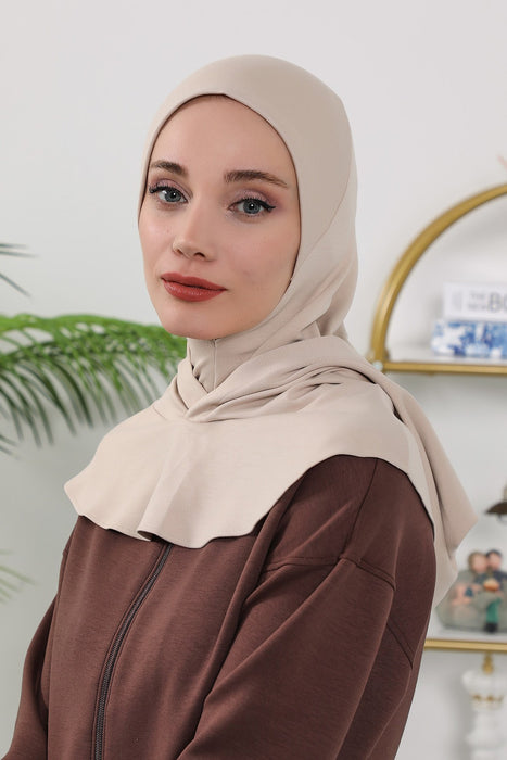 Full Coverage Instant Women Bonnet, All Season Ready-to-Wear Hijab Bonnet with Neck Coverage,B-89O