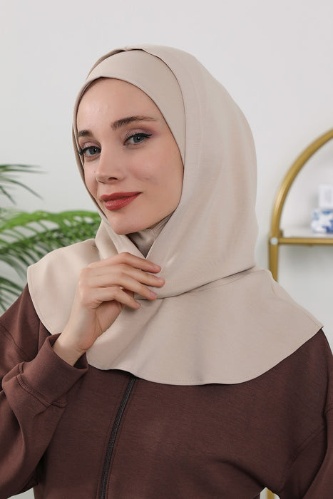 Full Coverage Instant Women Bonnet, All Season Ready-to-Wear Hijab Bonnet with Neck Coverage,B-89O