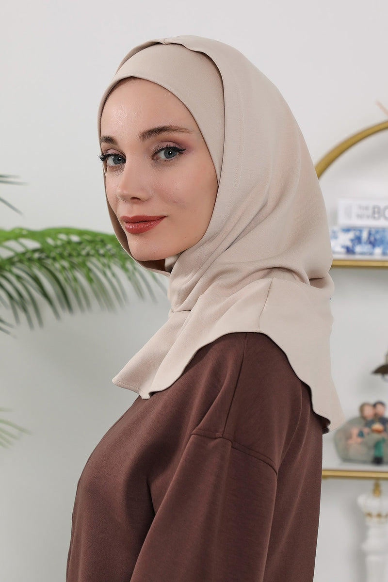 Full Coverage Instant Women Bonnet, All Season Ready-to-Wear Hijab Bonnet with Neck Coverage,B-89O