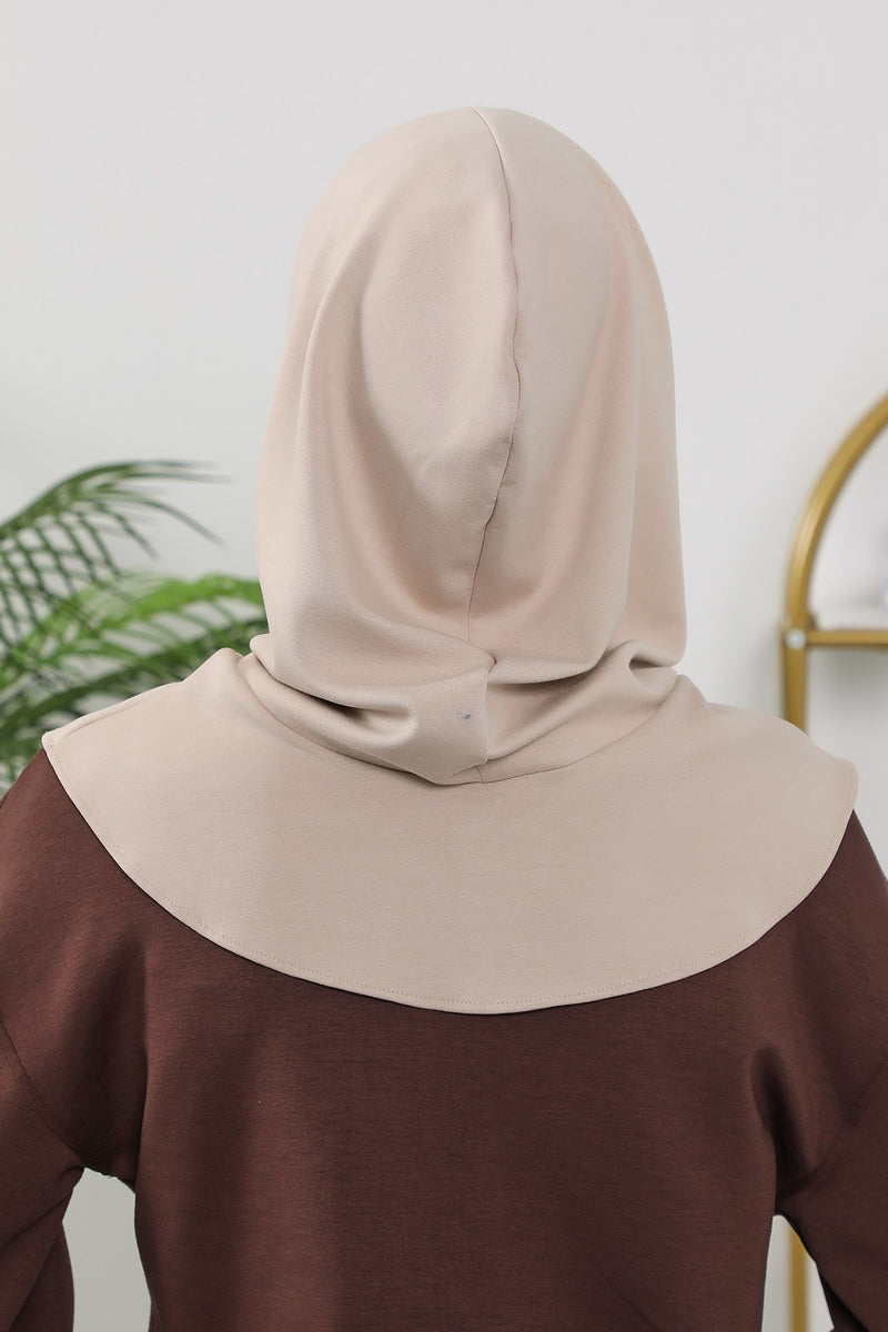 Full Coverage Instant Women Bonnet, All Season Ready-to-Wear Hijab Bonnet with Neck Coverage,B-89O