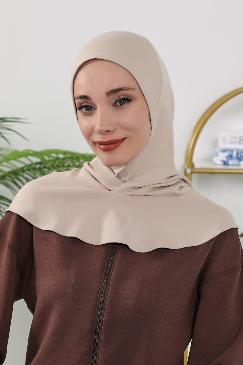 Full Coverage Instant Women Bonnet, All Season Ready-to-Wear Hijab Bonnet with Neck Coverage,B-89O