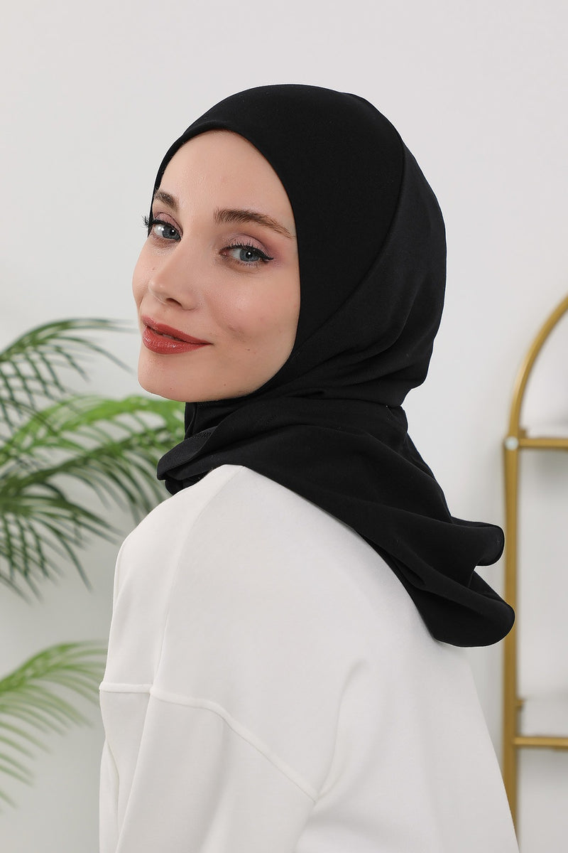 Full Coverage Instant Women Bonnet, All Season Ready-to-Wear Hijab Bonnet with Neck Coverage,B-89O