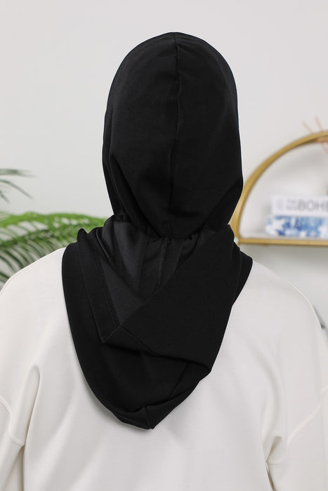 Full Coverage Instant Women Bonnet, All Season Ready-to-Wear Hijab Bonnet with Neck Coverage,B-89O