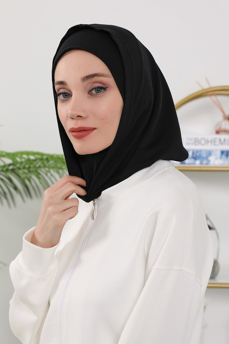 Full Coverage Instant Women Bonnet, All Season Ready-to-Wear Hijab Bonnet with Neck Coverage,B-89O
