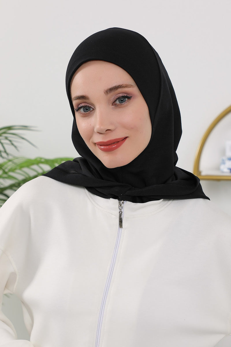 Full Coverage Instant Women Bonnet, All Season Ready-to-Wear Hijab Bonnet with Neck Coverage,B-89O