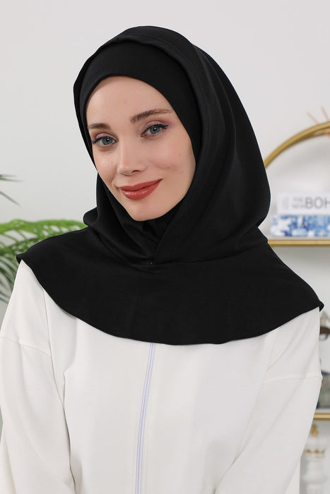 Full Coverage Instant Women Bonnet, All Season Ready-to-Wear Hijab Bonnet with Neck Coverage,B-89O