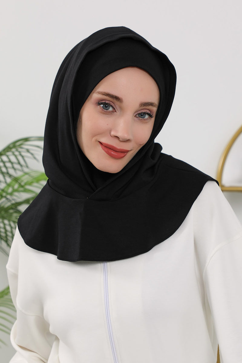 Full Coverage Instant Women Bonnet, All Season Ready-to-Wear Hijab Bonnet with Neck Coverage,B-89O