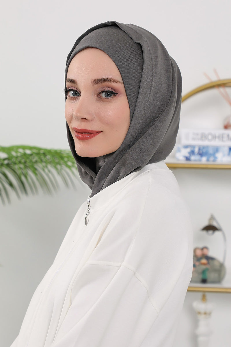 Full Coverage Instant Women Bonnet, All Season Ready-to-Wear Hijab Bonnet with Neck Coverage,B-89O