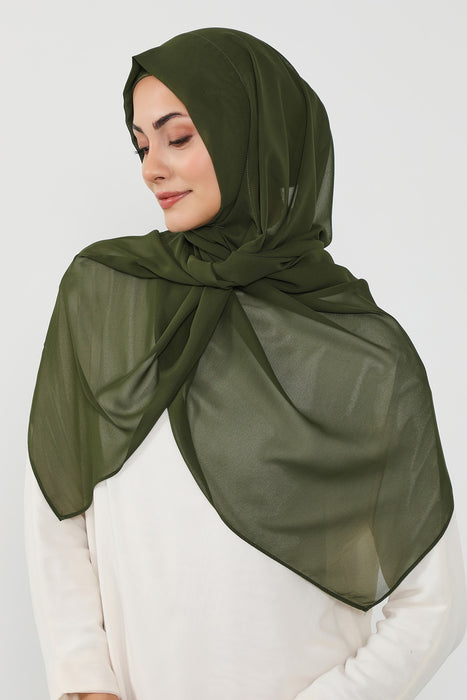 Instant Wear Hijab with Built-In Bonnet, Lightweight Chiffon Headscarf, One Piece Modest Headwear,PS-48