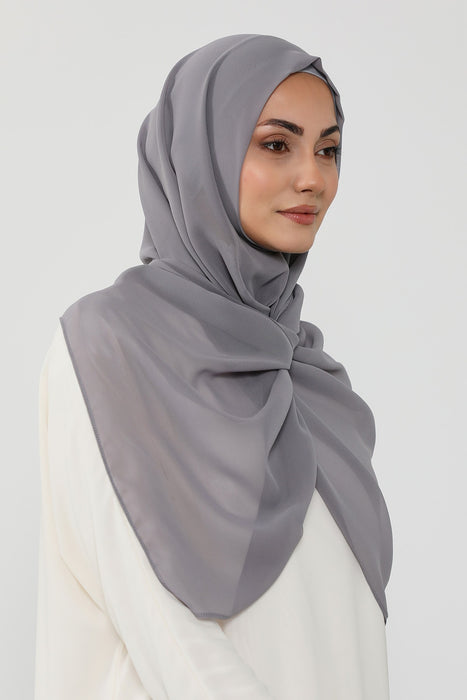 Instant Wear Hijab with Built-In Bonnet, Lightweight Chiffon Headscarf, One Piece Modest Headwear,PS-48