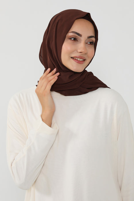 Instant Wear Hijab with Built-In Bonnet, Lightweight Chiffon Headscarf, One Piece Modest Headwear,PS-48