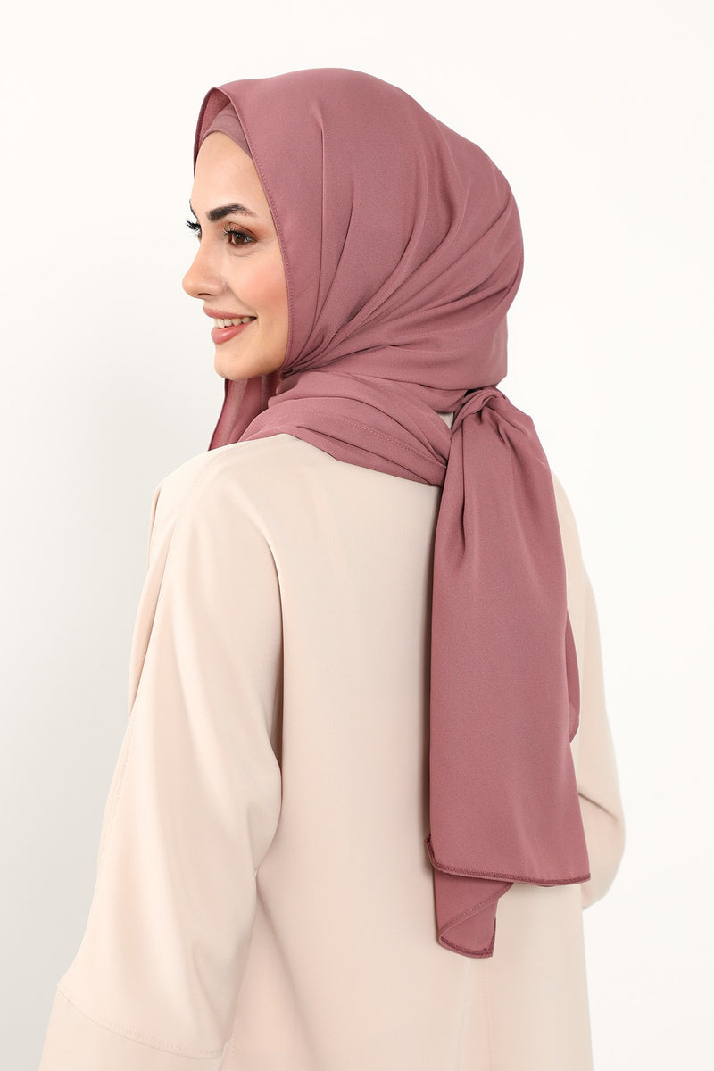 Two Piece Crepe Hijab Set with Cotton Bonnet, Lightweight Modest Scarf and Undercap Combo for Women,PS-50