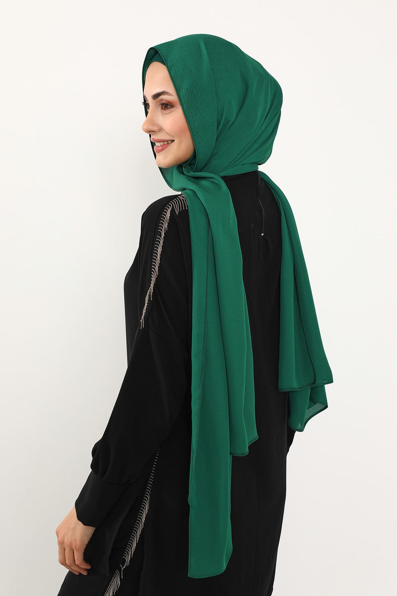 Two Piece Crepe Hijab Set with Cotton Bonnet, Lightweight Modest Scarf and Undercap Combo for Women,PS-50