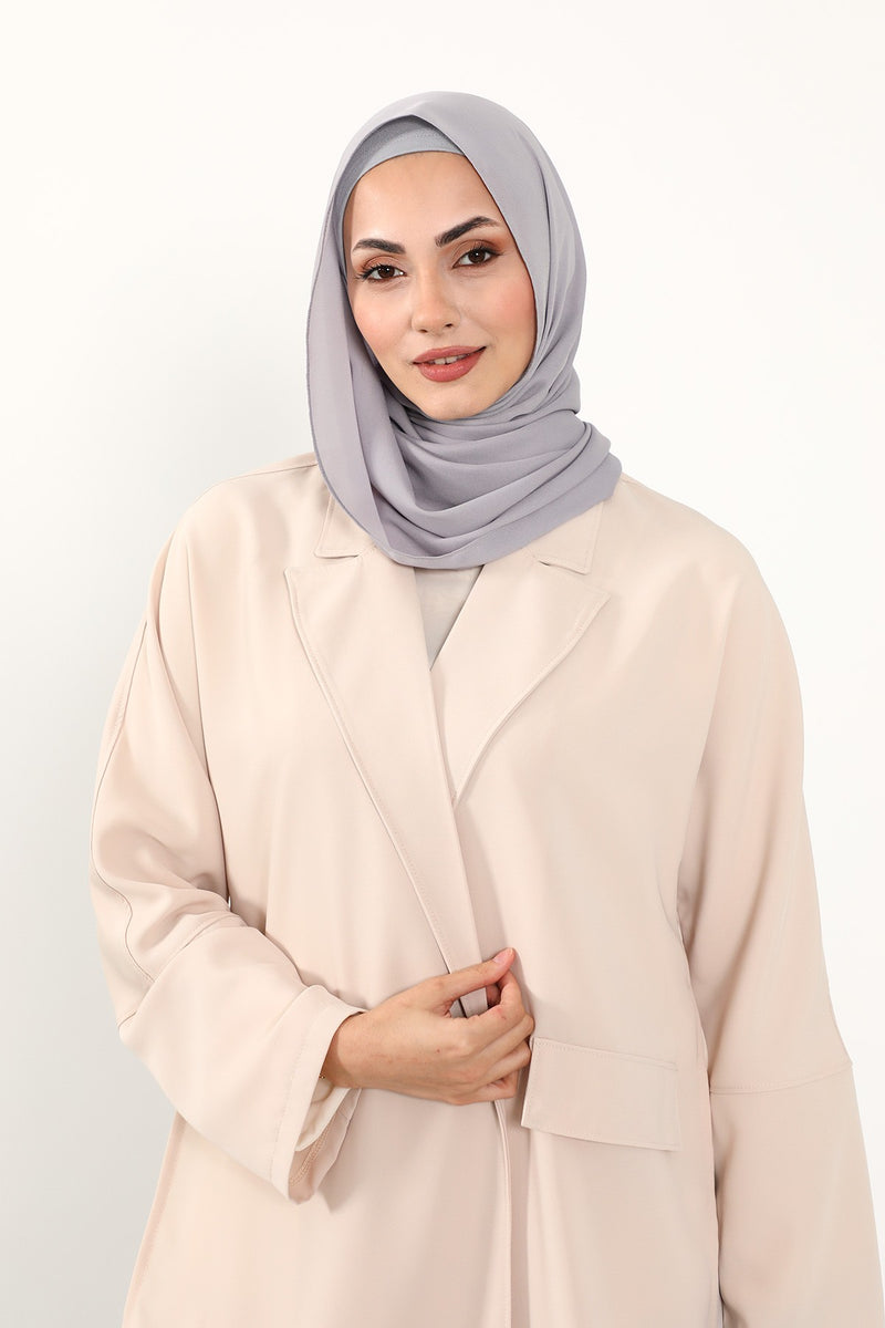 Two Piece Crepe Hijab Set with Cotton Bonnet, Lightweight Modest Scarf and Undercap Combo for Women,PS-50