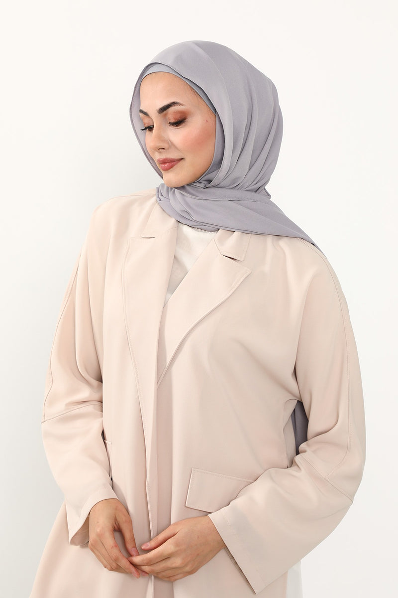 Two Piece Crepe Hijab Set with Cotton Bonnet, Lightweight Modest Scarf and Undercap Combo for Women,PS-50