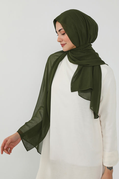 Instant Chiffon Scarf with Sewn Cotton Undercap Bonnet, Practical One Piece Hijab for Women, No Pin Head Covering,PS-51