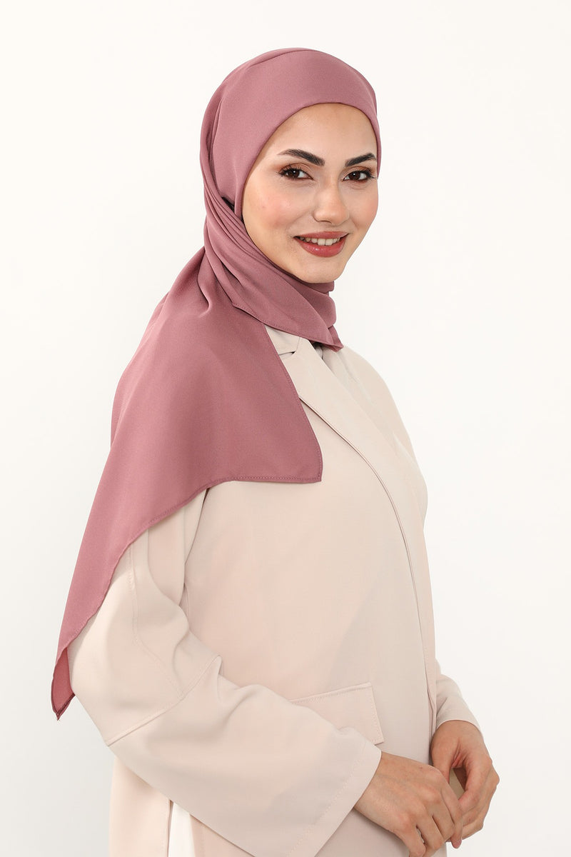 Instant Queen Crepe Practical Hijab Shawl, Easy Wear One-Piece Shawl, Practical No-Pin Modest Headscarf for Women,PS-52