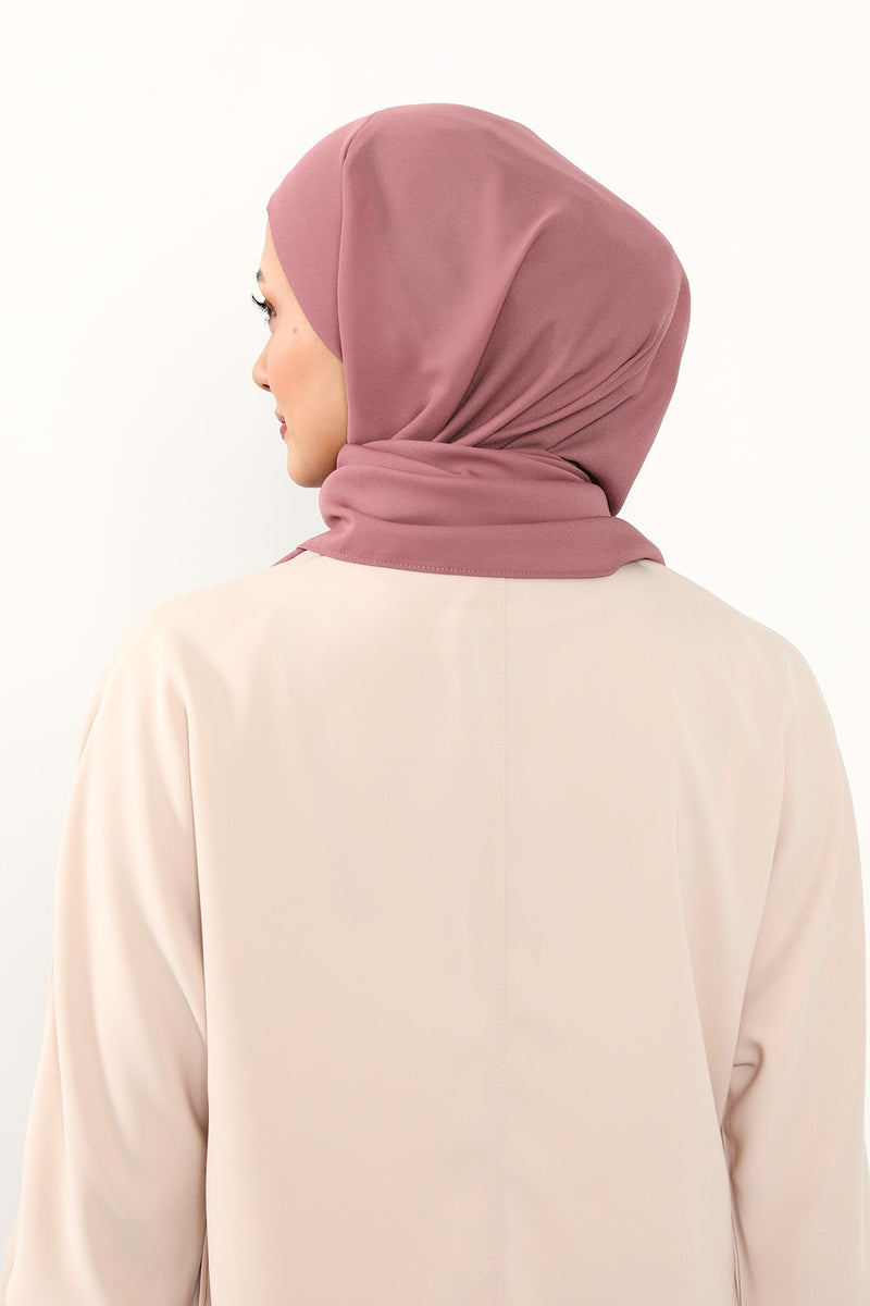 Instant Queen Crepe Practical Hijab Shawl, Easy Wear One-Piece Shawl, Practical No-Pin Modest Headscarf for Women,PS-52