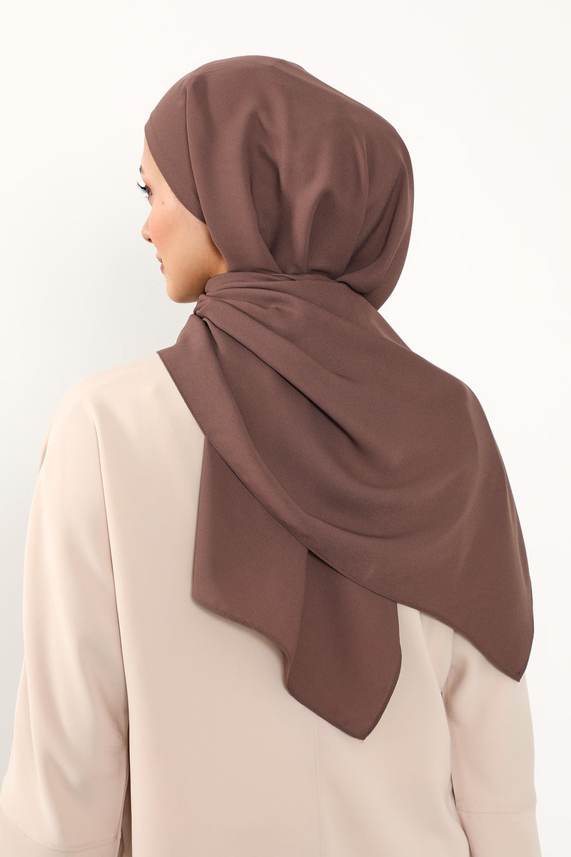 Instant Queen Crepe Practical Hijab Shawl, Easy Wear One-Piece Shawl, Practical No-Pin Modest Headscarf for Women,PS-52