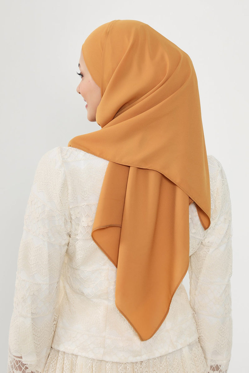 Instant Queen Crepe Practical Hijab Shawl, Easy Wear One-Piece Shawl, Practical No-Pin Modest Headscarf for Women,PS-52