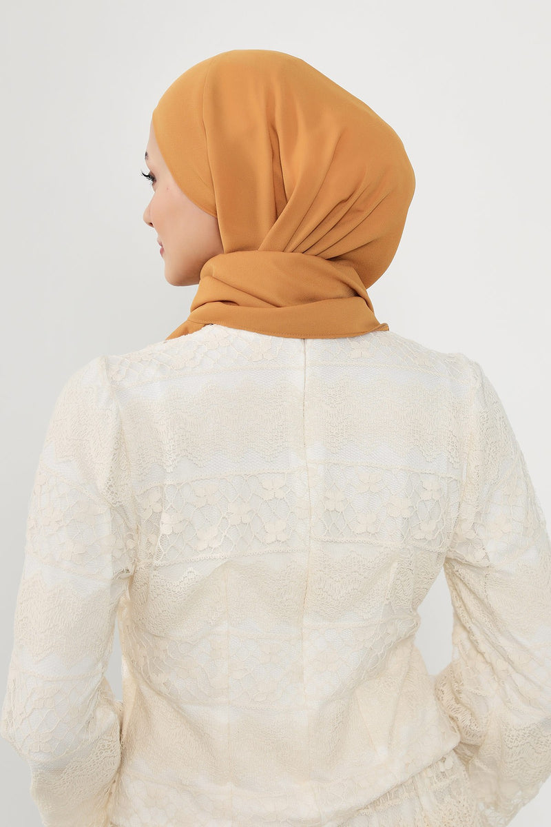 Instant Queen Crepe Practical Hijab Shawl, Easy Wear One-Piece Shawl, Practical No-Pin Modest Headscarf for Women,PS-52