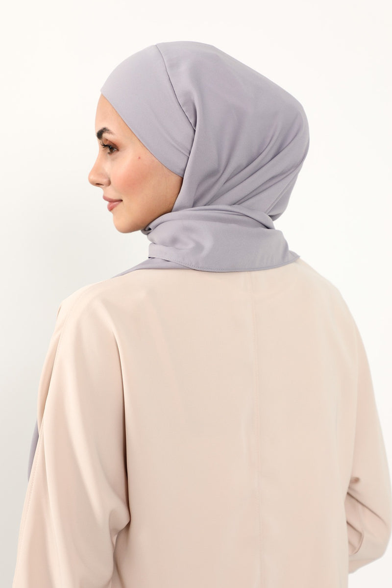 Instant Queen Crepe Practical Hijab Shawl, Easy Wear One-Piece Shawl, Practical No-Pin Modest Headscarf for Women,PS-52