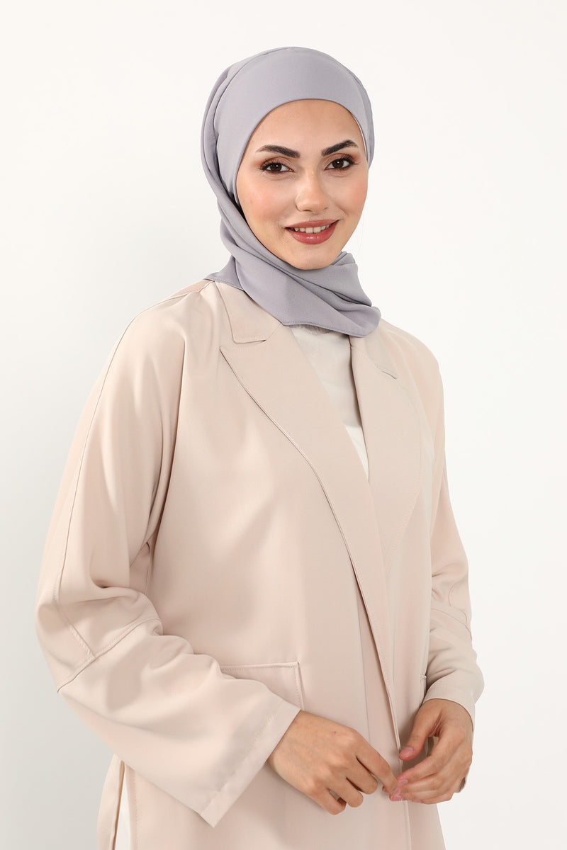 Instant Queen Crepe Practical Hijab Shawl, Easy Wear One-Piece Shawl, Practical No-Pin Modest Headscarf for Women,PS-52