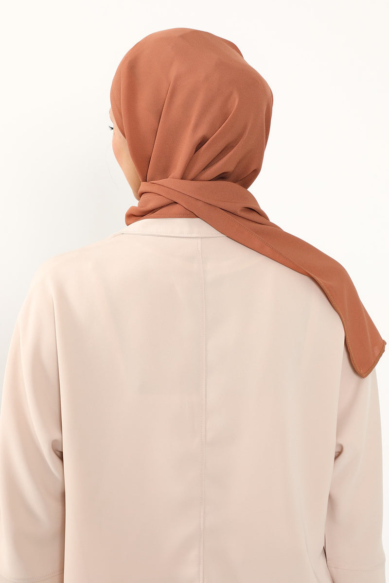Instant Queen Crepe Practical Hijab Shawl, Easy Wear One-Piece Shawl, Practical No-Pin Modest Headscarf for Women,PS-52