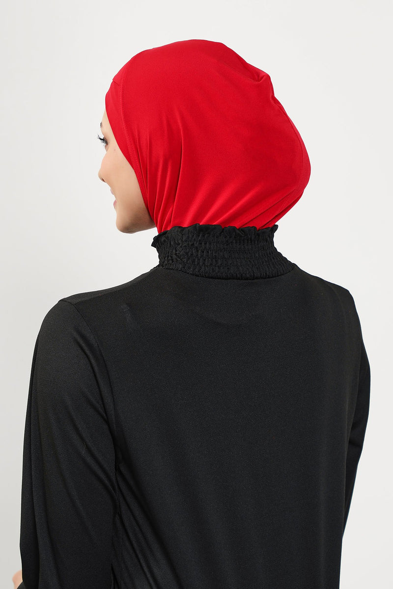 Minimalist Design Sea Pool Ready Turban Bonnet for Women, Modest Quick-Dry Ninja Swimmer Cap,TB-4SN