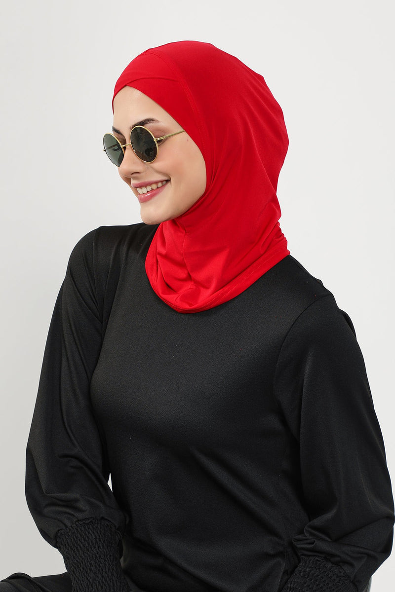 Minimalist Design Sea Pool Ready Turban Bonnet for Women, Modest Quick-Dry Ninja Swimmer Cap,TB-4SN