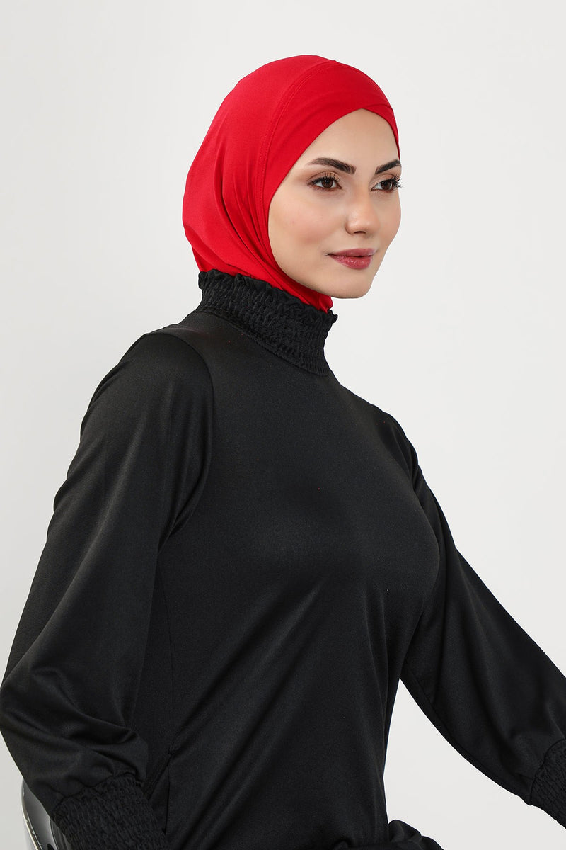 Minimalist Design Sea Pool Ready Turban Bonnet for Women, Modest Quick-Dry Ninja Swimmer Cap,TB-4SN