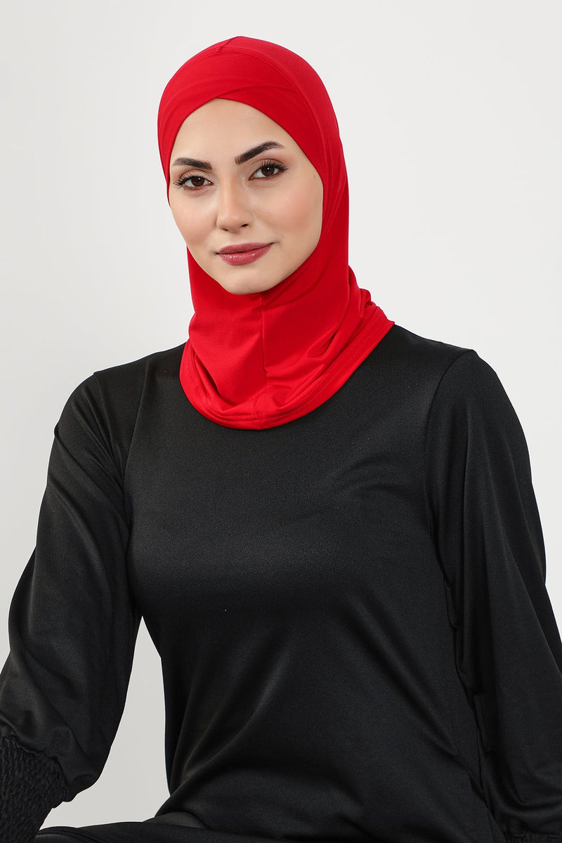 Minimalist Design Sea Pool Ready Turban Bonnet for Women, Modest Quick-Dry Ninja Swimmer Cap,TB-4SN