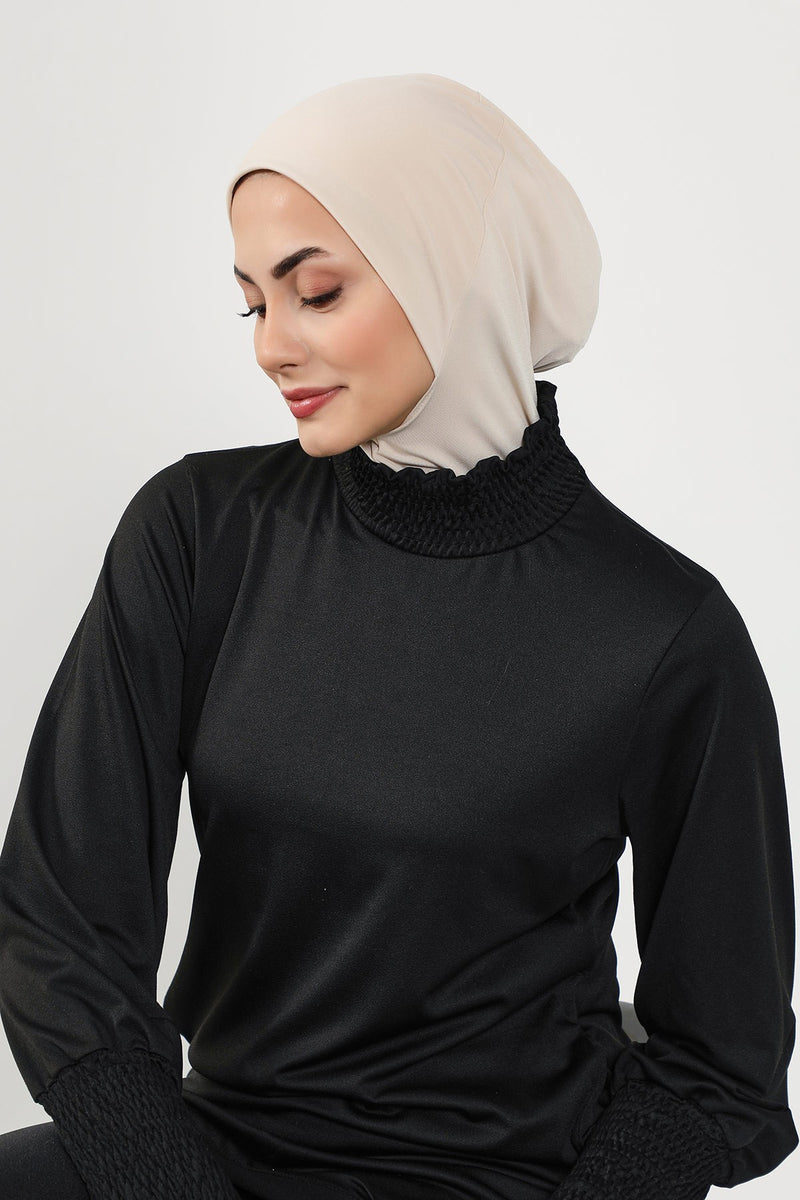 Quick-Dry Swim-Friendly Turban Bonnet for Women, Modest Swim Hijab for Pool & Everyday Use, Sea Pool Ready Head Cover,TB-5SN