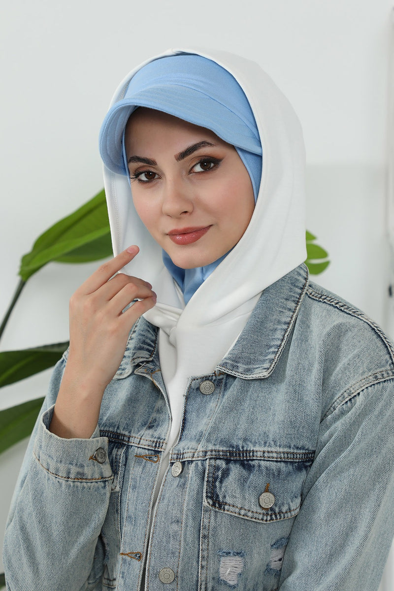 Removable Visor for Hijab and Turban, Slip-On Modest Headwear Accessory for Women,SP-5P