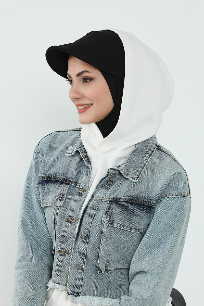 Removable Visor for Hijab and Turban, Slip-On Modest Headwear Accessory for Women,SP-5P