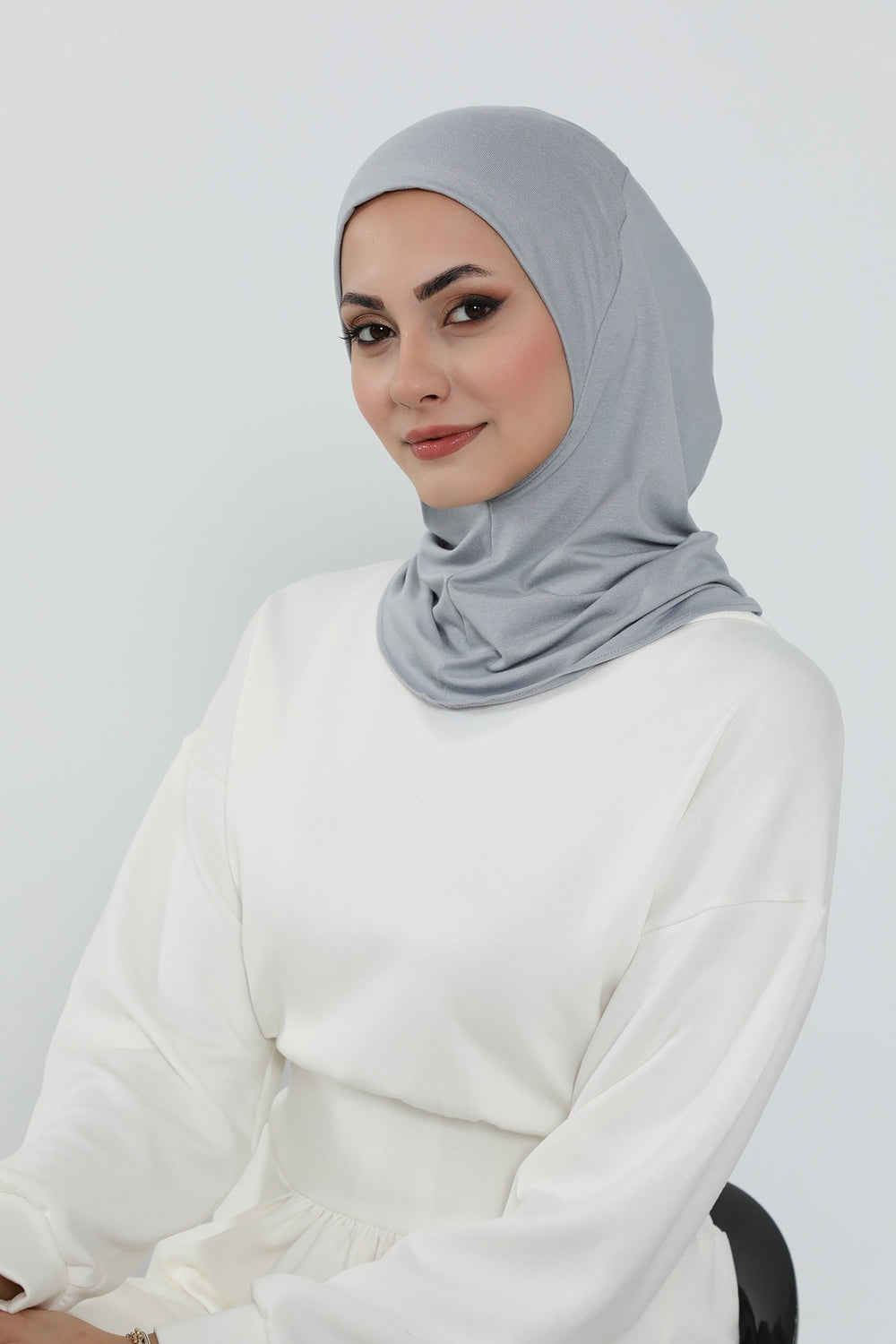3 Piece Removable Hijab Bonnet Set with Visor and Hat, Modest Sun Protection Headwear for Women,ST-1P Grey 2