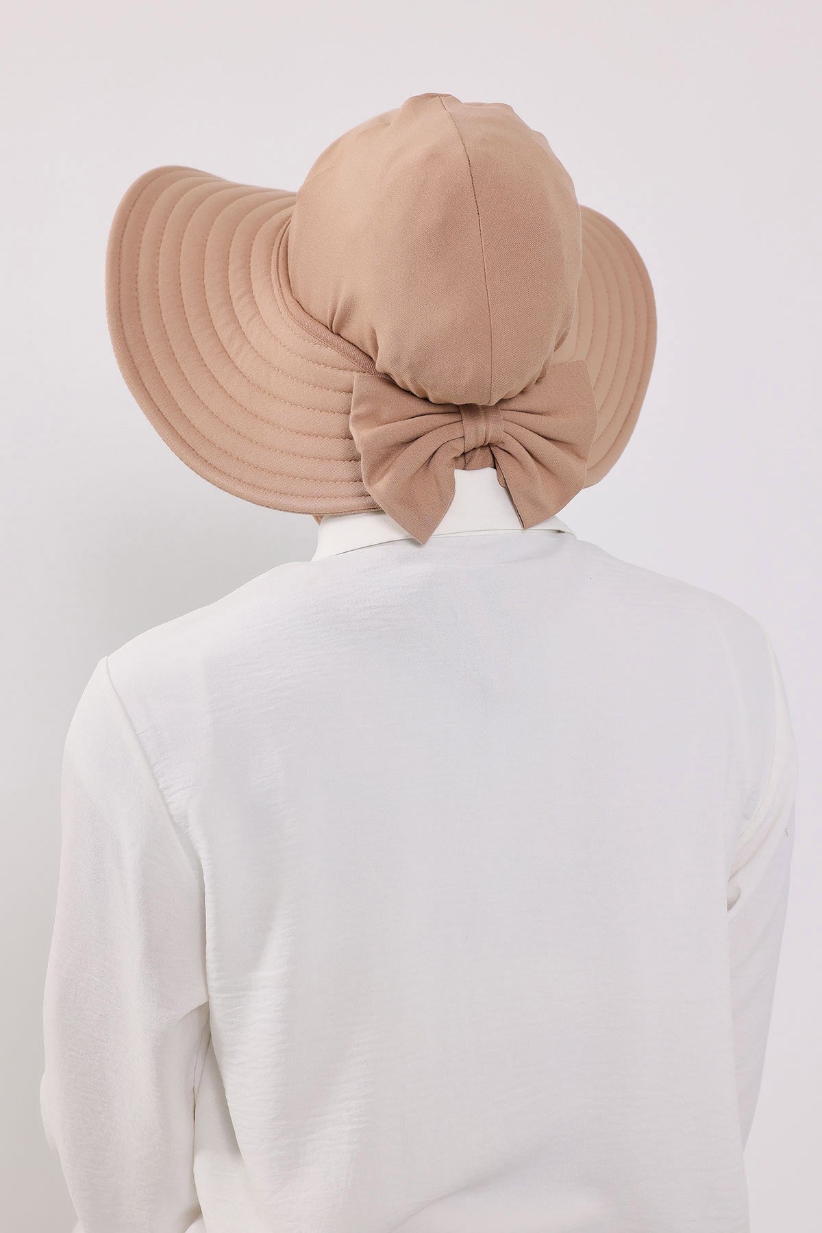 3 Piece Removable Hijab Bonnet Set with Visor and Hat, Modest Sun Protection Headwear for Women,ST-1P Sand Brown