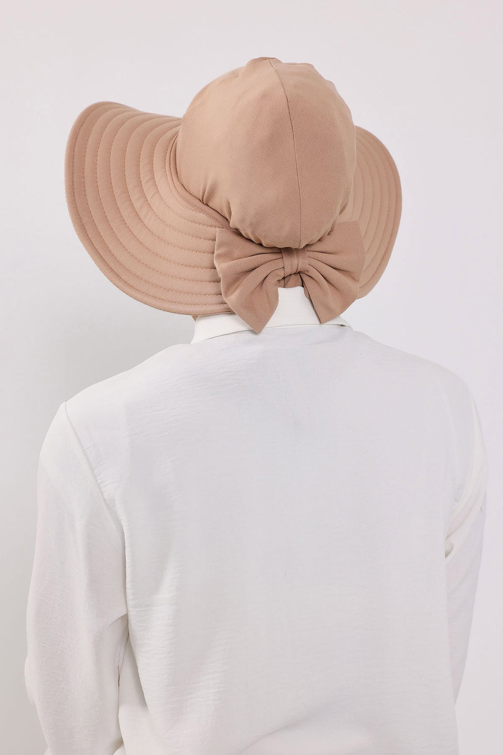 3 Piece Removable Hijab Bonnet Set with Visor and Hat, Modest Sun Protection Headwear for Women,ST-1P Sand Brown